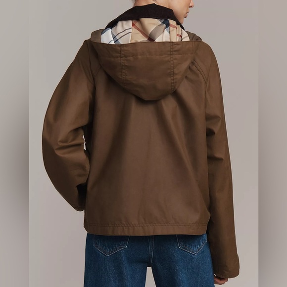 NWT Barbour Myra Waxed Cotton Duffle Jacket Coat in Brown - Picture 4 of 9